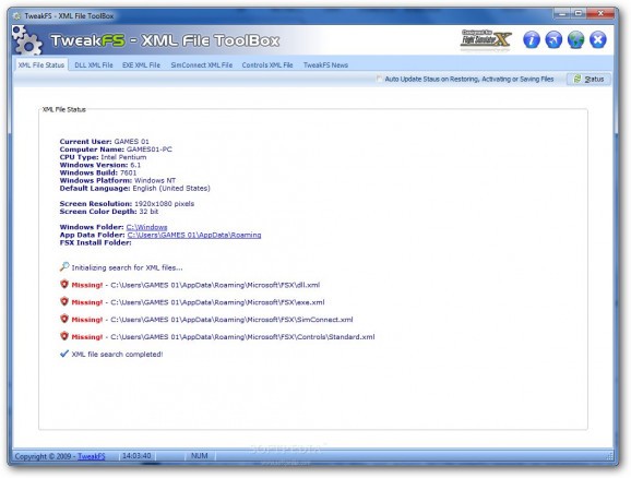 FSX XML File ToolBox screenshot