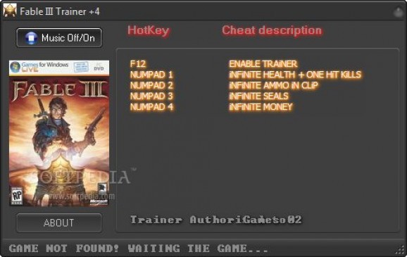 Fable III +4 Trainer screenshot