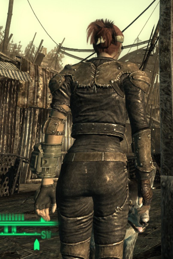 Fallout 3 Mod - More Shapeley Female Leather Armor Mesh screenshot