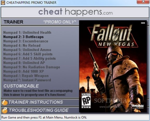 Fallout: New Vegas + 1 Trainer screenshot