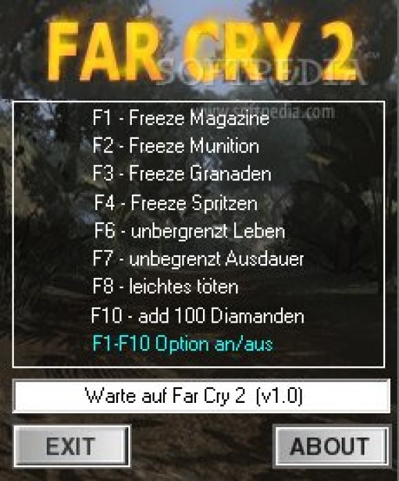 Far Cry 2 +8 Trainer for 1.0 screenshot