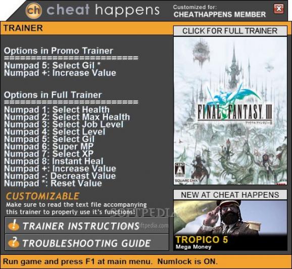 Final Fantasy III +2 Trainer screenshot