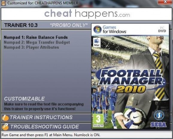 Football Manager 2010 10.3.0 +3 Trainer screenshot