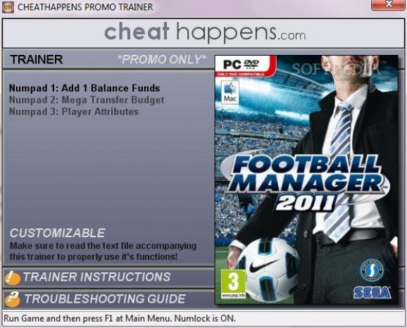 Football Manager 2011 +1 Trainer screenshot