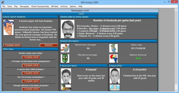 GM Hockey 2009 Demo screenshot