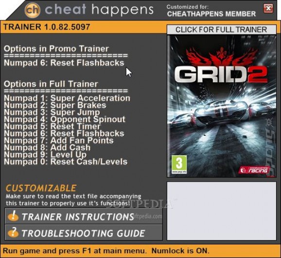 GRID 2 +1 Trainer screenshot