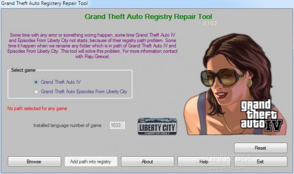 GTA Registry Repair screenshot