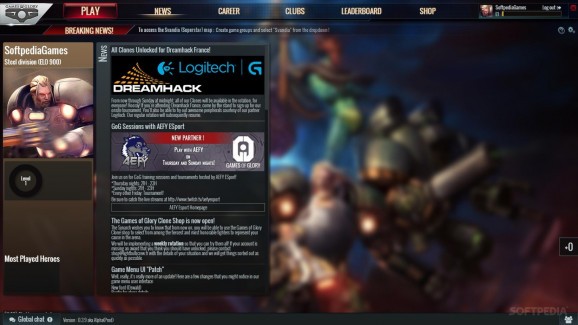 Games of Glory Client screenshot
