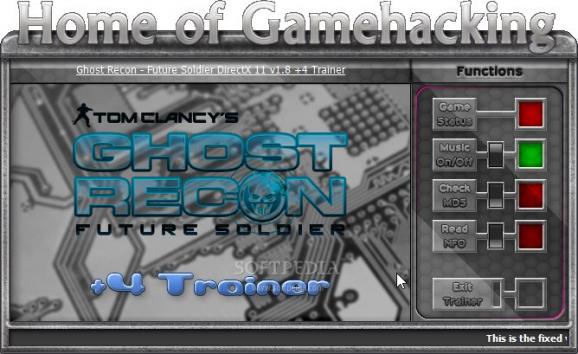 Ghost Recon: Future Soldier +4 Trainer for 1.8 screenshot