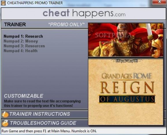 Grand Ages Rome: The Reign of Augustus +1 Trainer screenshot