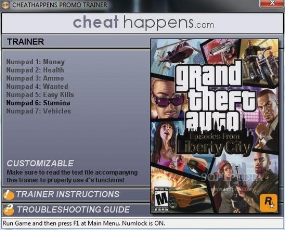 Grand Theft Auto IV +1 Trainer for 1.0.6.0 screenshot