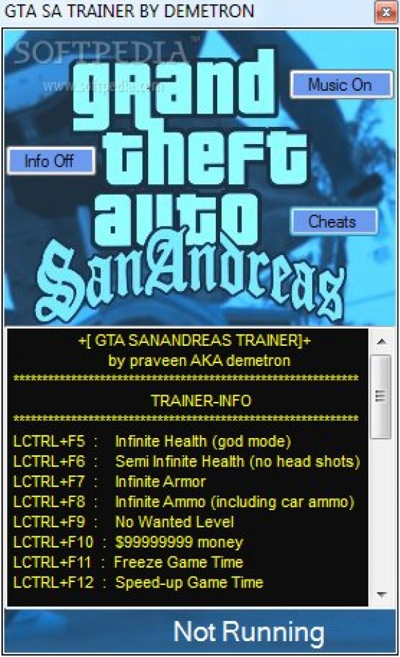 Grand Theft Auto: San Andreas +20 Trainer screenshot