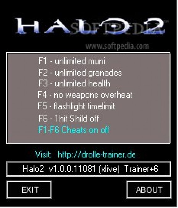 Halo 2 +6 Trainer screenshot