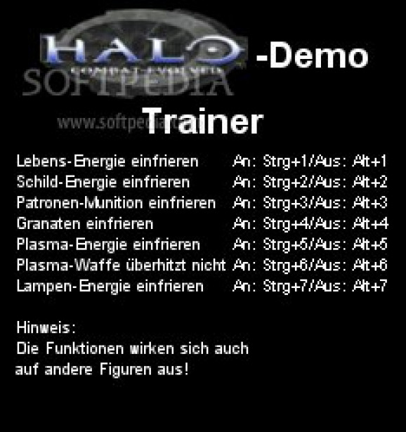 Halo: Combat Evolved +7 Trainer for Demo screenshot