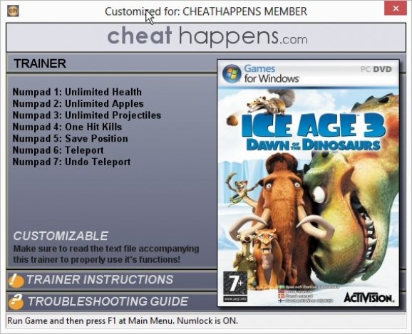 Ice Age 3: Dawn of the Dinosaurs +6 Trainer screenshot
