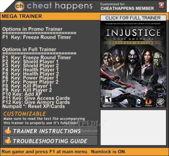 Injustice: Gods Among Us +1 Trainer screenshot