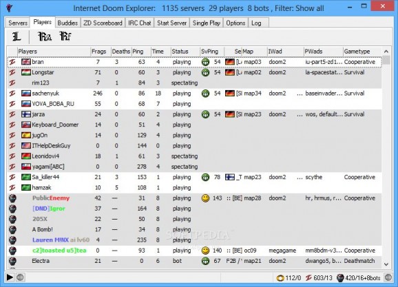 Internet Doom Explorer screenshot