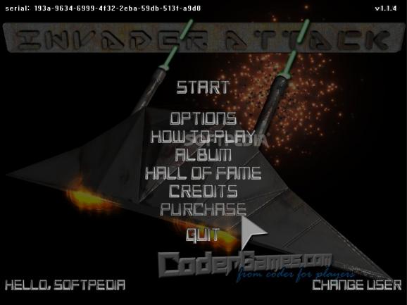 Invader Attack Demo screenshot
