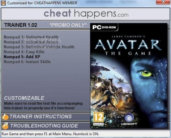 James Cameron's Avatar: The Game +1 Trainer for 1.02 screenshot