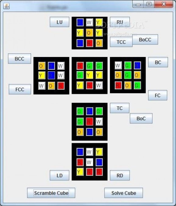 Java Rubik's Cube Solver screenshot