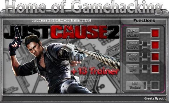 Just Cause 2 +13 Trainer for 1.002 Steam screenshot