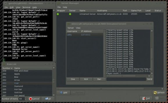 Latty's Minecraft Admin GUI screenshot