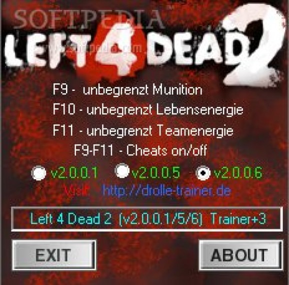 Left 4 Dead 2 +3 Trainer for 2.0.0.1, 2.0.0.5 and 2.0.0.6 screenshot