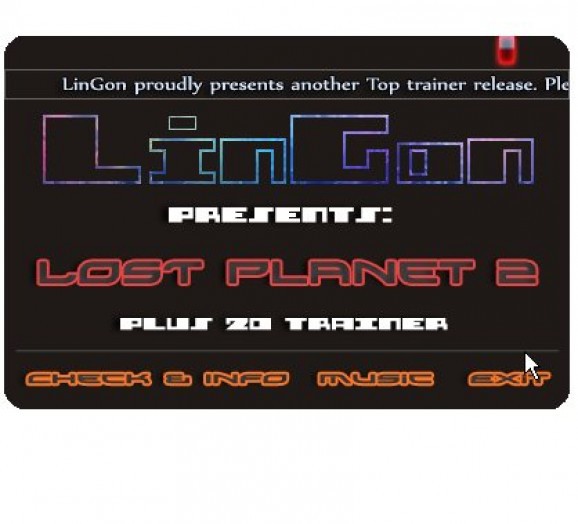 Lost Planet 2 +20 Trainer for 1.1 screenshot