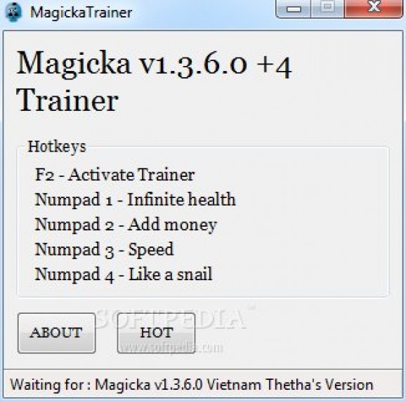 Magicka Vietnam +4 Trainer for 1.3.6.0 screenshot