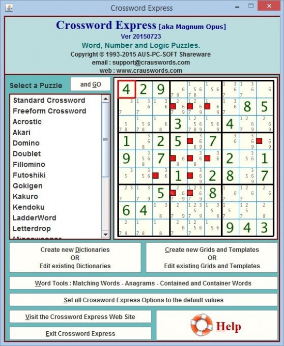 Crossword Express (formerly MagnumOpus) screenshot