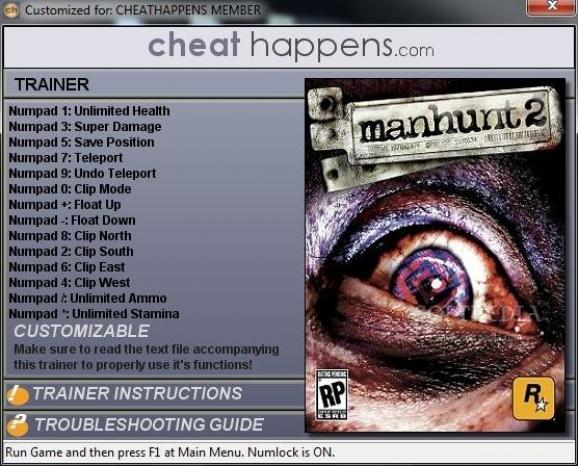 Manhunt 2 +14 Trainer screenshot