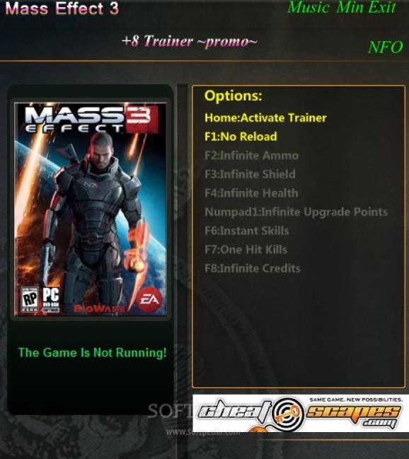 Mass Effect 3 +1 Trainer for 1.1 screenshot