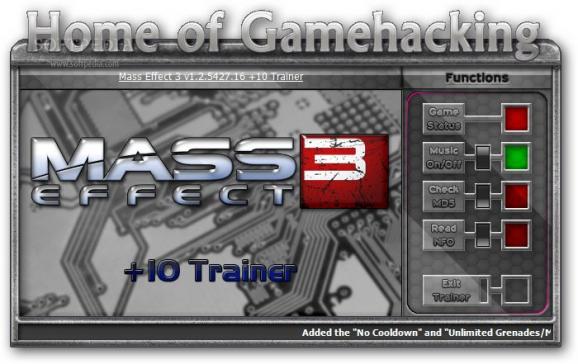 Mass Effect 3 +10 Trainer for 1.2 screenshot