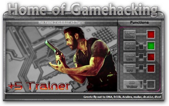 Max Payne 3 +5 Trainer for 1.0.0.17 screenshot