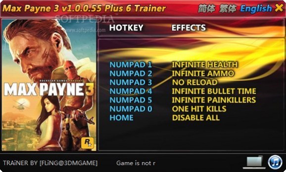 Max Payne 3 +6 Trainer for 1.0.0.55 screenshot