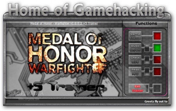 Medal of Honor: Warfighter +5 Trainer for 1.0.0.2 screenshot