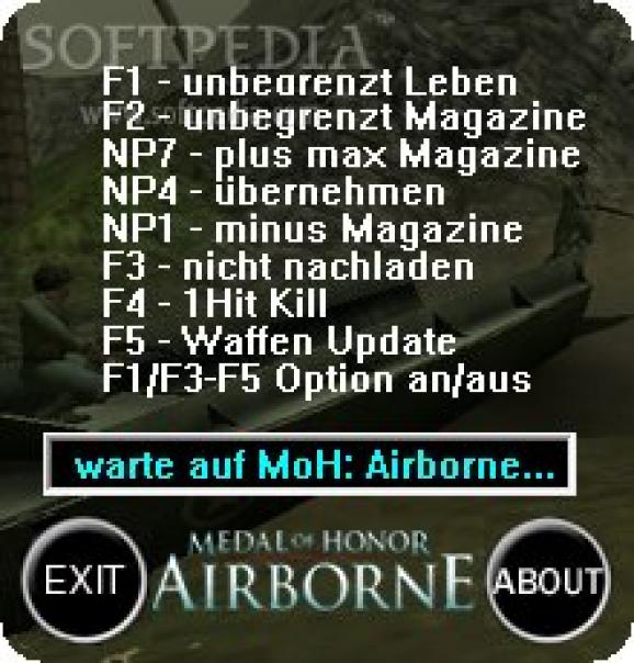 Medal of Honour Airborne +5 Trainer screenshot