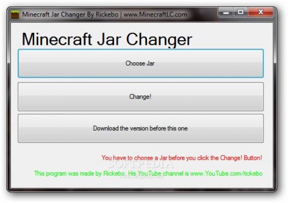 Minecraft Jar Changer screenshot
