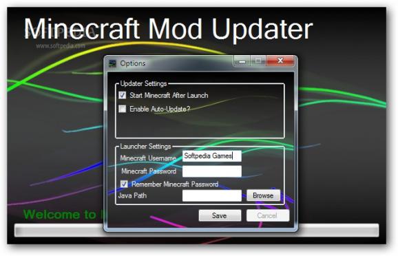 Minecraft Mod Updater Client screenshot
