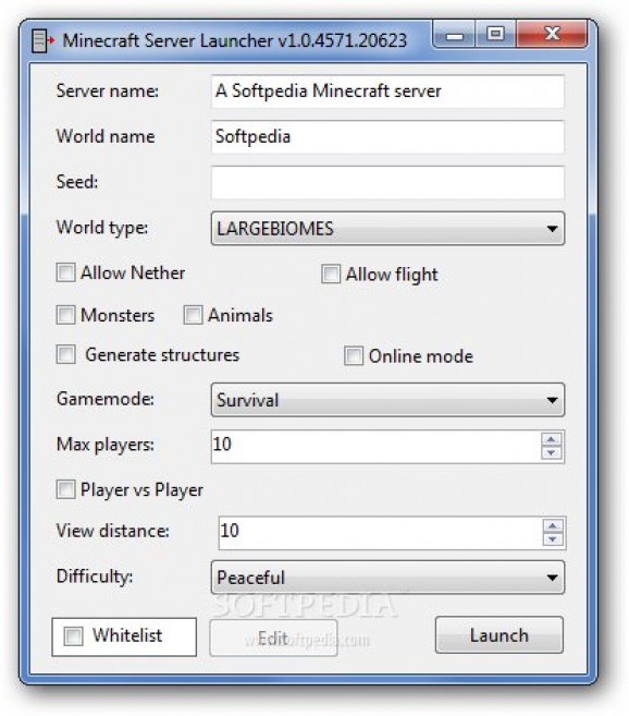 Minecraft Server Launcher screenshot