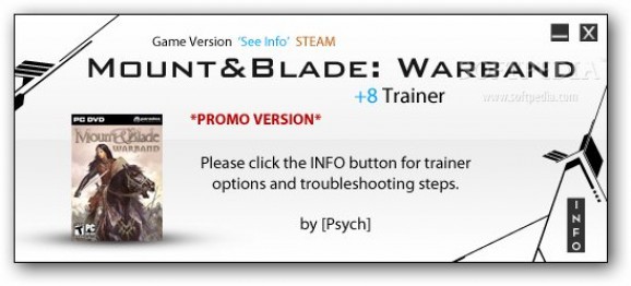 Mount and Blade: Warband +8 Trainer for 1.154 Steam screenshot