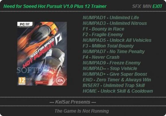 Need for Speed Hot Pursuit +12 Trainer screenshot