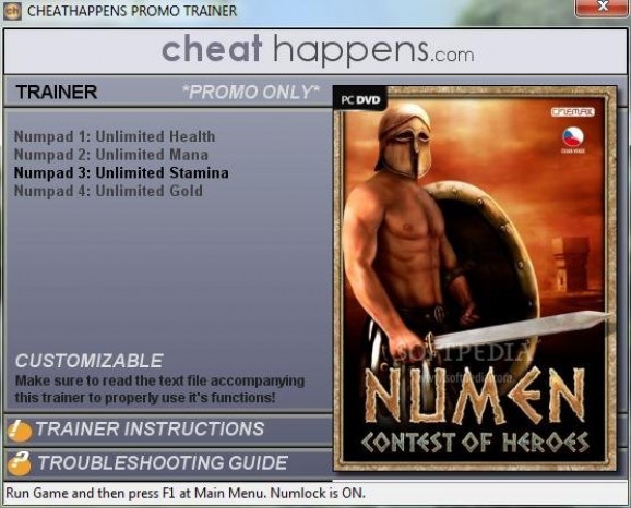 Numen: Contest of Heroes +1 Trainer screenshot