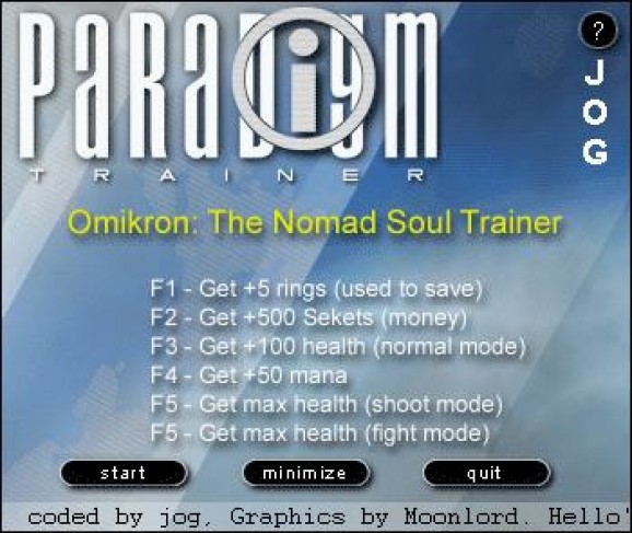 Omikron: The Nomad Soul +6 Trainer screenshot