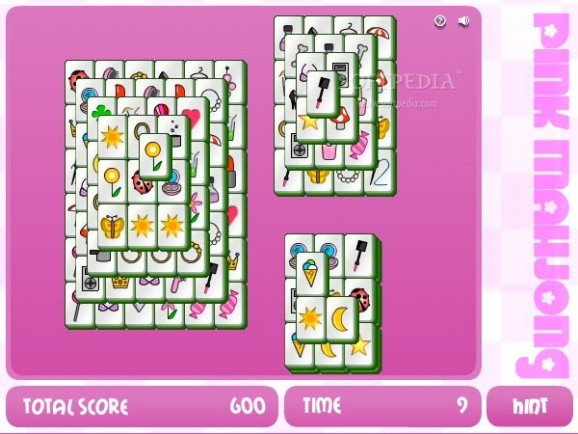 Pink Mahjong screenshot