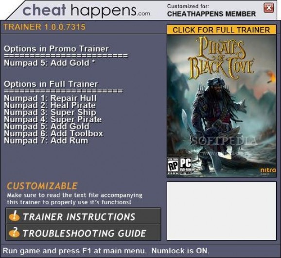 Pirates of Black Cove +1 Trainer screenshot
