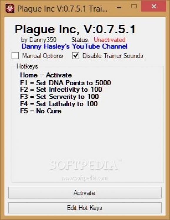 Plague Inc: Evolved +5 Trainer for Early Access 0.7.5.1 screenshot