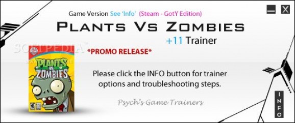 Plants vs Zombies +2 Trainer for 1.2.0.1095 screenshot