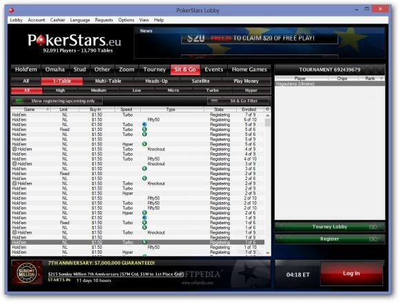 PokerStars Client screenshot