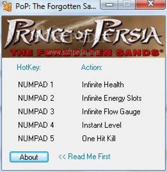 Prince of Persia: The Forgotten Sands +5 Trainer screenshot